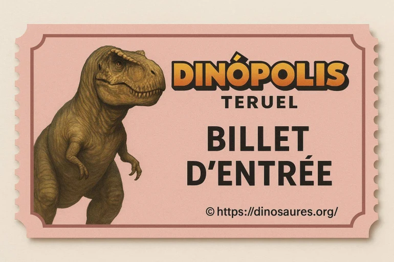 Billet entrée parc dinosaure Teruel