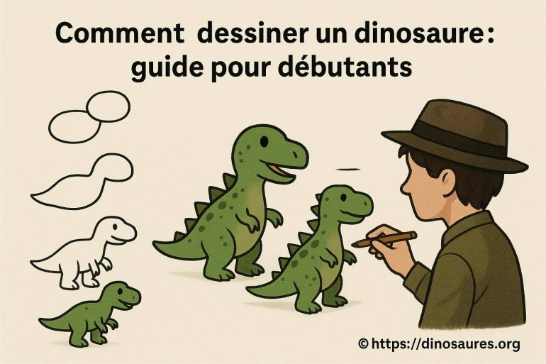 Comment dessiner un dinosaure : guide simple pour débutants