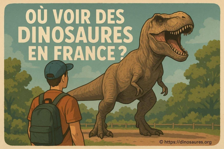 Homme face à un dinosaure tyrannosaure