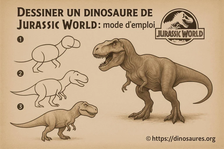 Dessiner un dinosaure de Jurassic World : mode d'emploi simple et efficace