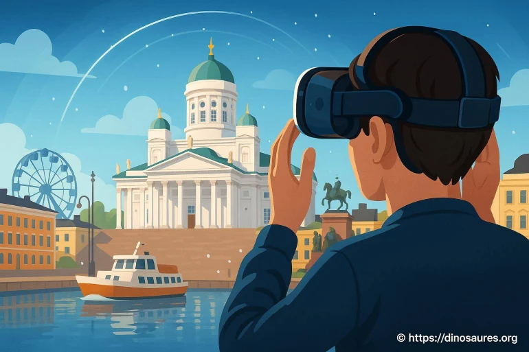 Personne utilisant un casque de réalité virtuelle