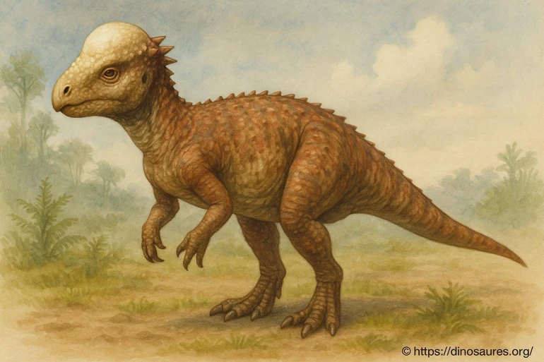 Pachycephalosaurus : crâne épais, taille et mode de vie du dinosaure herbivore