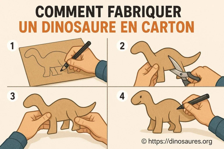 Comment fabriquer un dinosaure en carton facilement à la maison