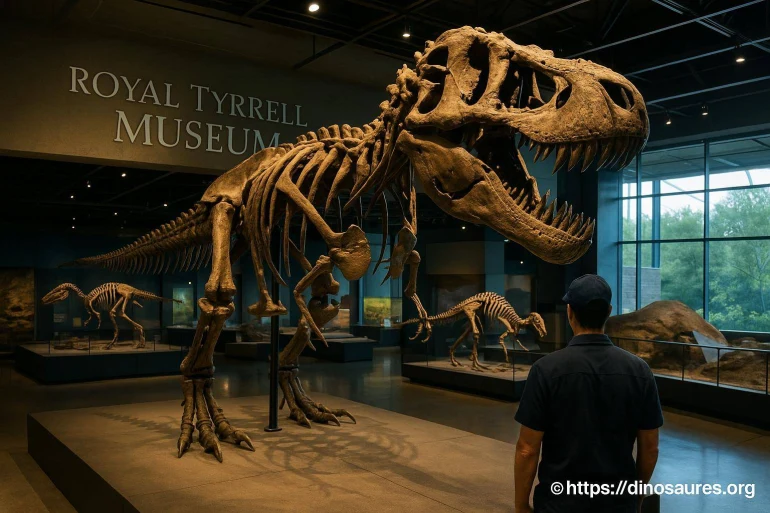 Squelette de dinosaure Tyrannosaure au musée