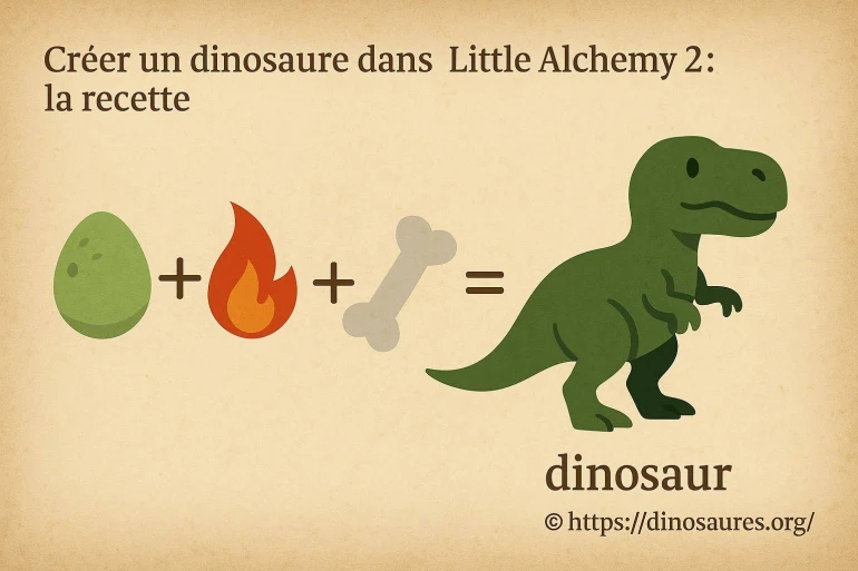 Créer un dinosaure dans little alchemy 2 : quelle est la recette