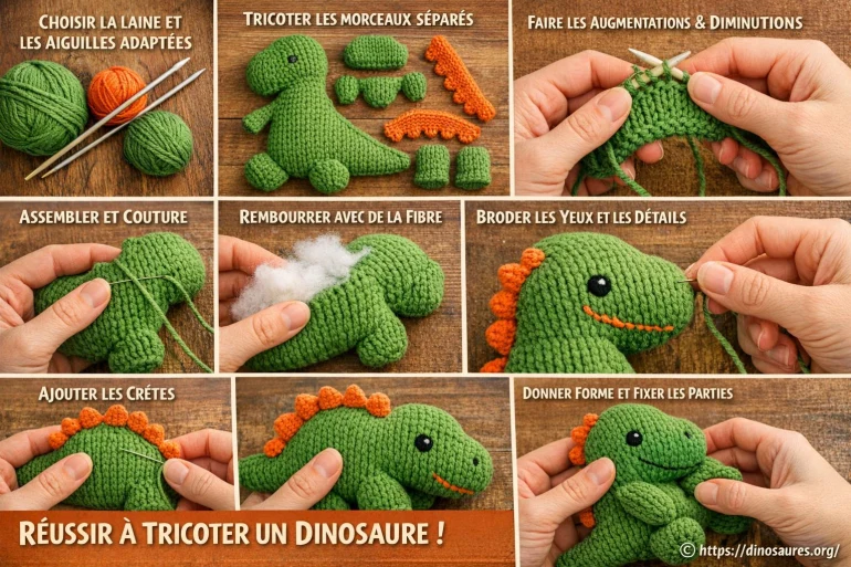 Tricoter un dinosaure : quelles techniques et astuces pour réussir ?