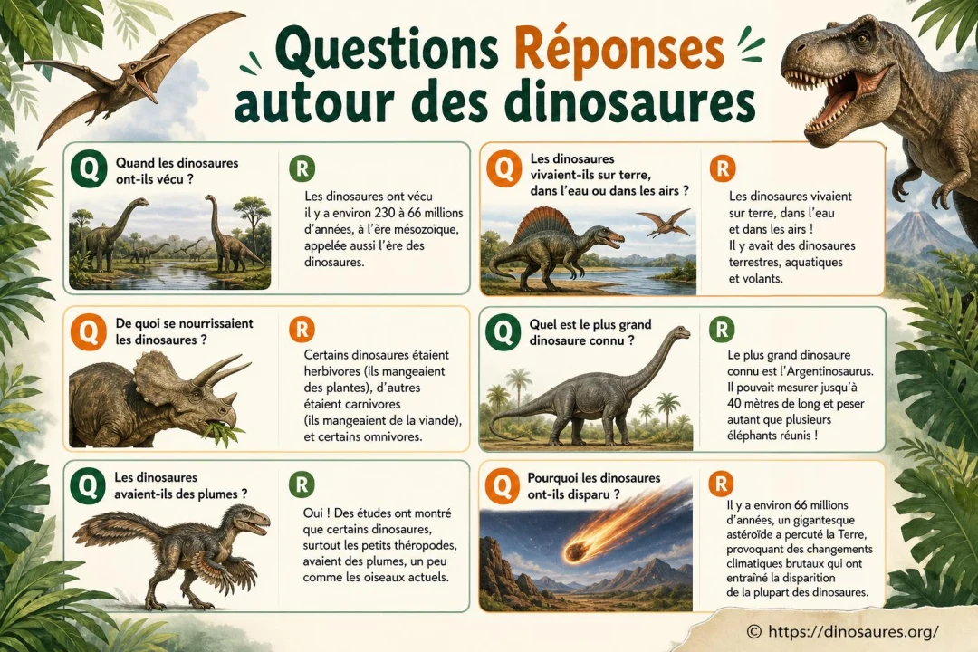 Questions sur les dinosaures : réponses simples aux grandes interrogations
