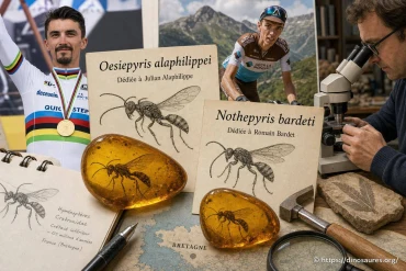 Un paléontologue breton nomme deux espèces fossiles de guêpes en hommage à alaphilippe et bardet