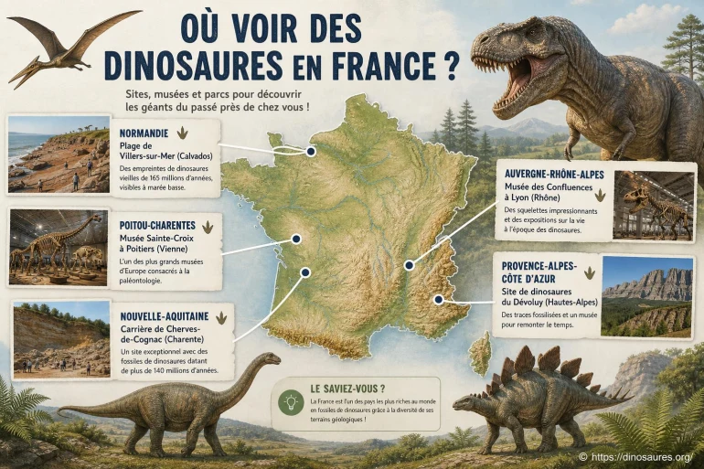Où voir des dinosaures en France ?