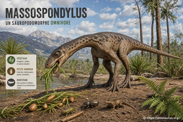 Massospondylus un sauropodomorphe omnivore aux adaptations surprenantes
