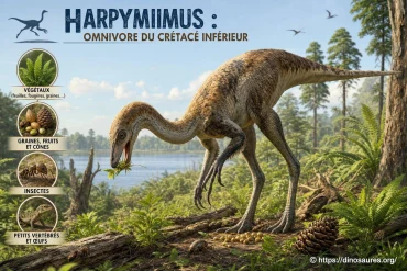 Harpymimus : un dinosaure omnivore du crétacé inférieur