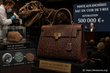 Un sac en cuir de t-rex cultivé en laboratoire vendu aux enchères