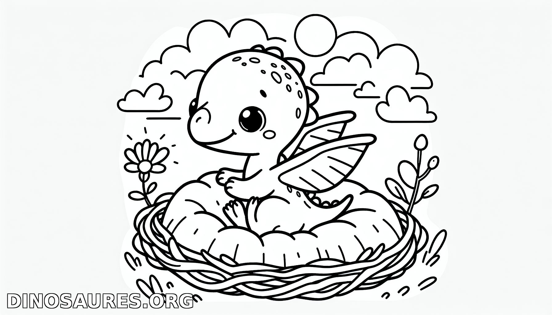 Coloriage Bébé Dinosaure