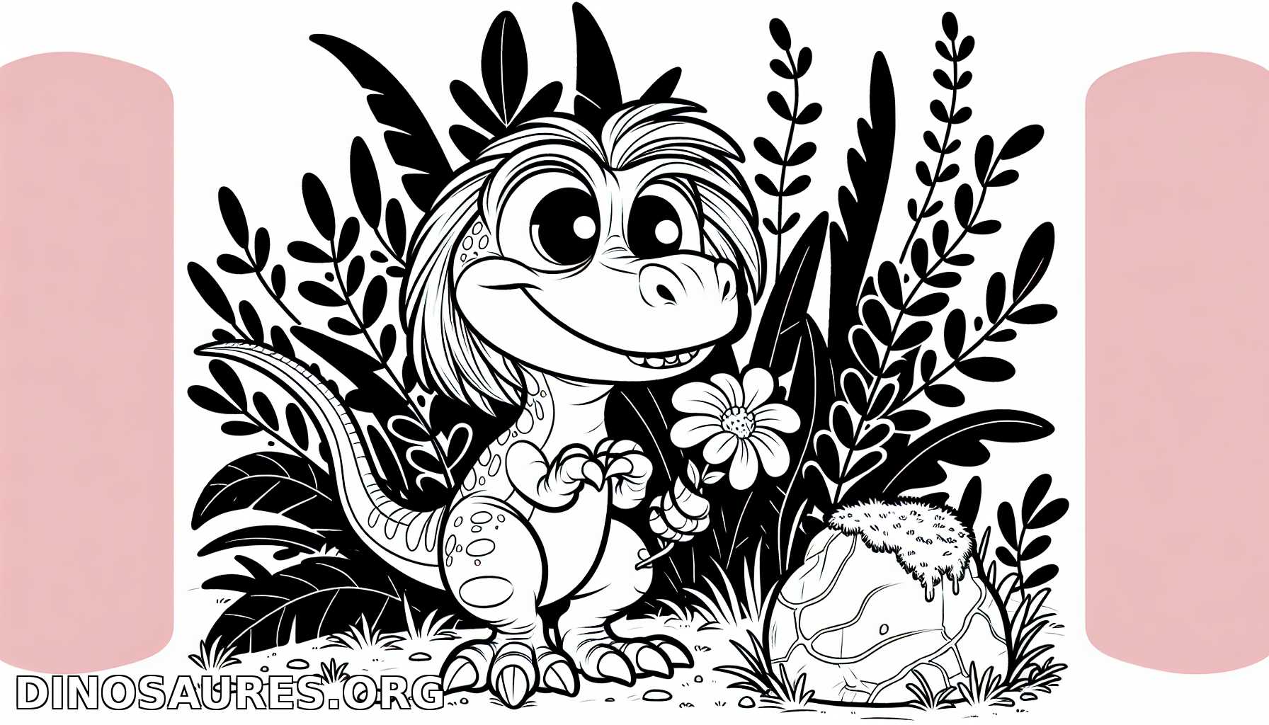 Coloriage de dinosaure animé