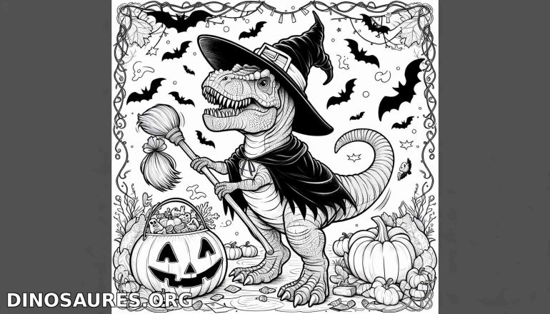 Dessin de dinosaure Halloween