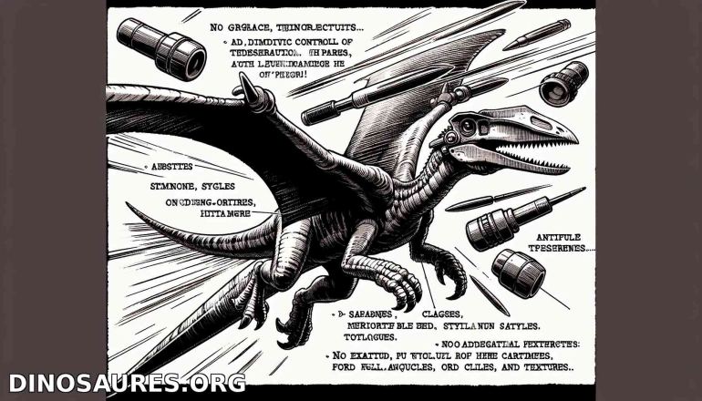 Dessin de dinosaure avec accessoires futuristes