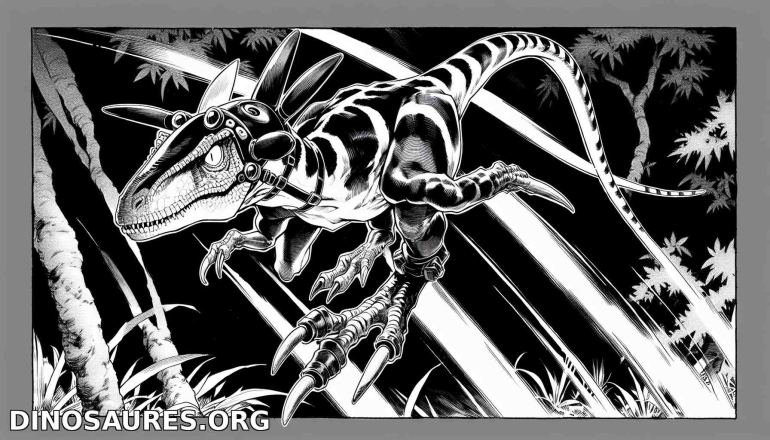 Dessin de dinosaure futuriste