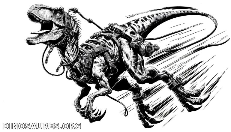 Dino en pleine course