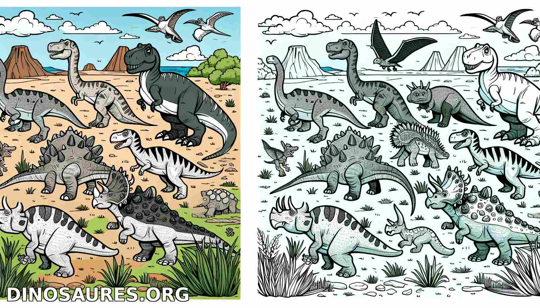Coloriage de dinosaure