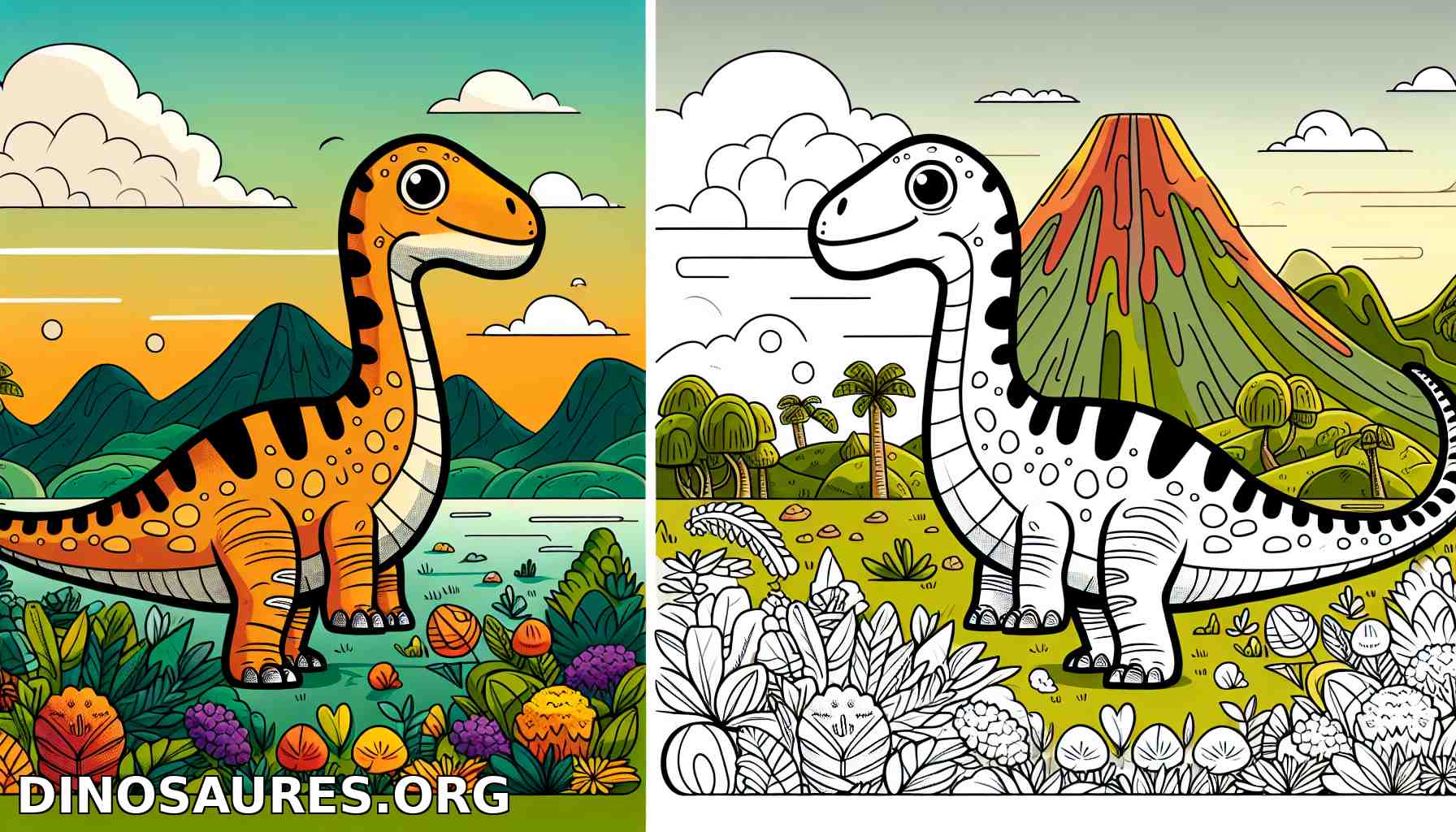 Coloriage de dinosaure