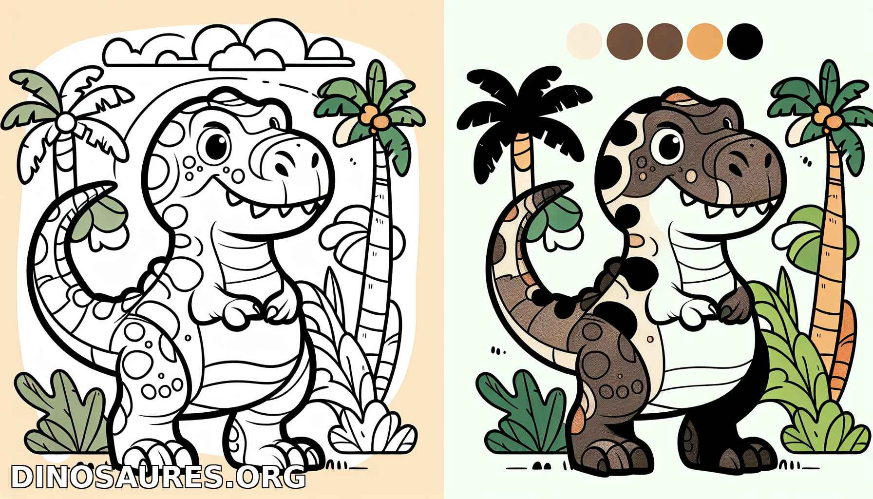 Coloriage de dinosaure