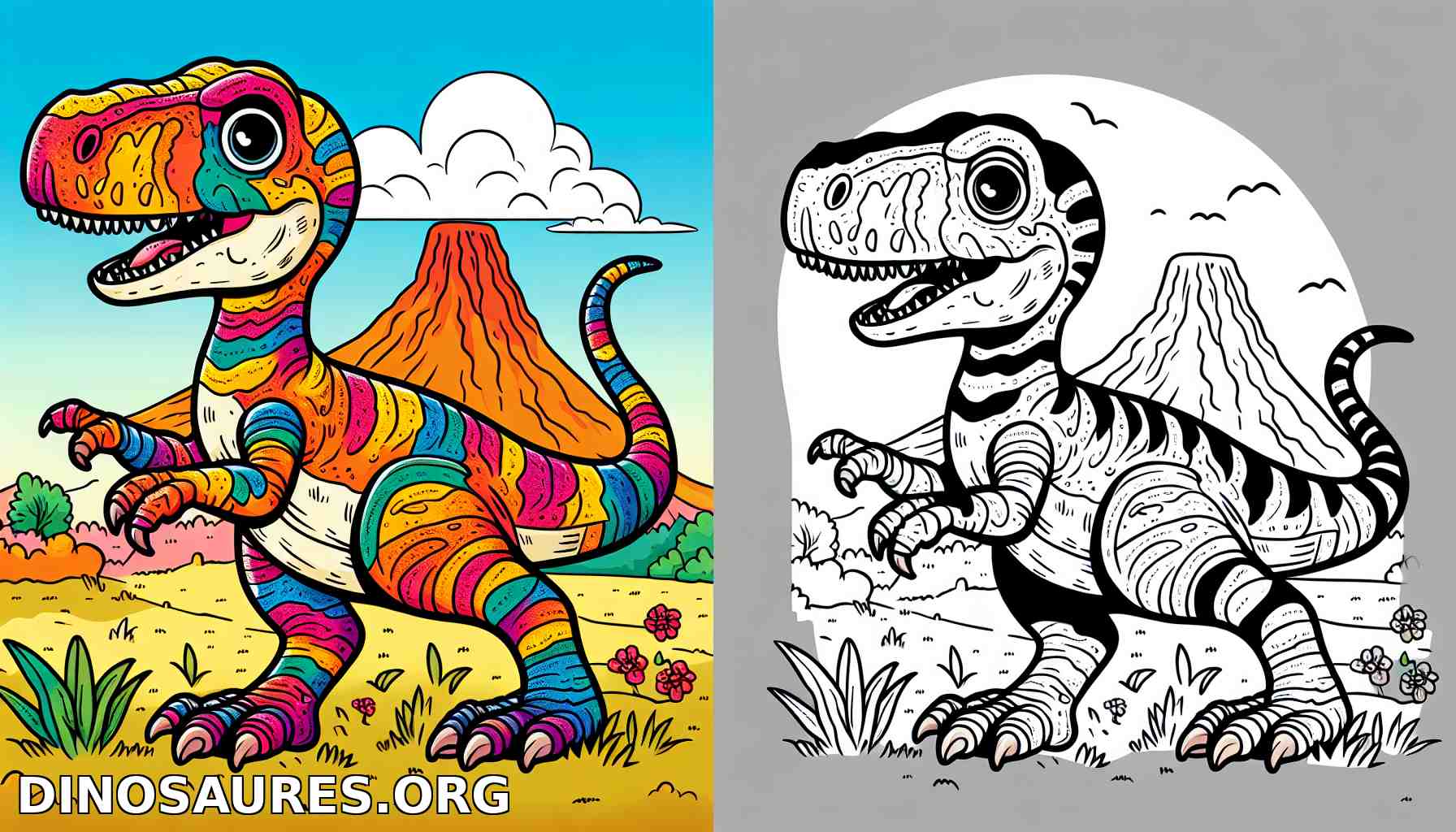 Coloriage de dinosaure