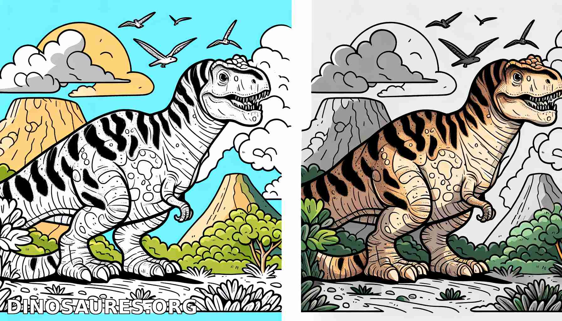 Coloriage de dinosaure