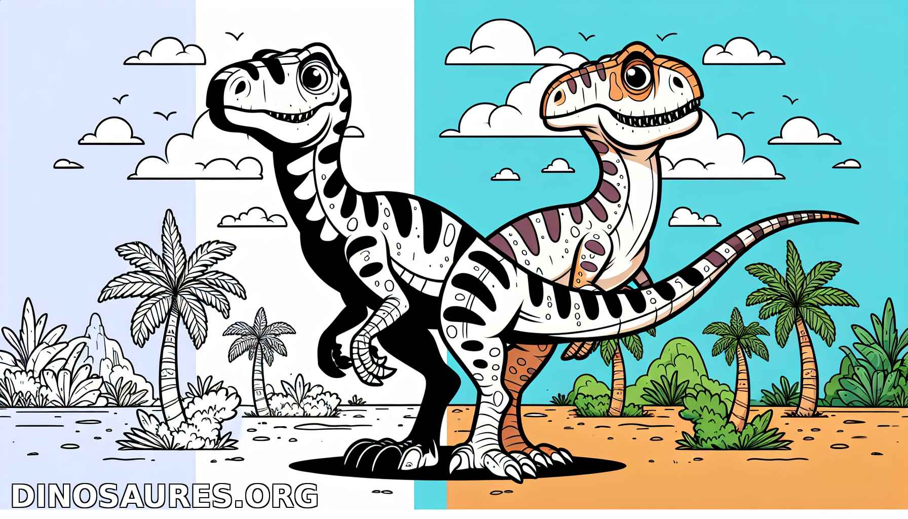 Coloriage de dinosaure