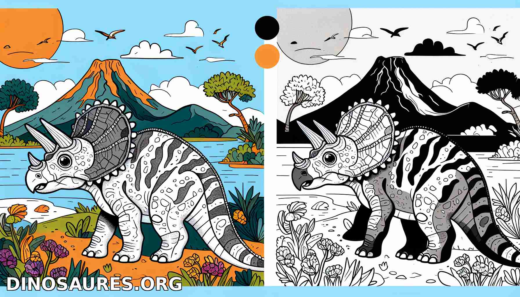 Coloriage de dinosaure