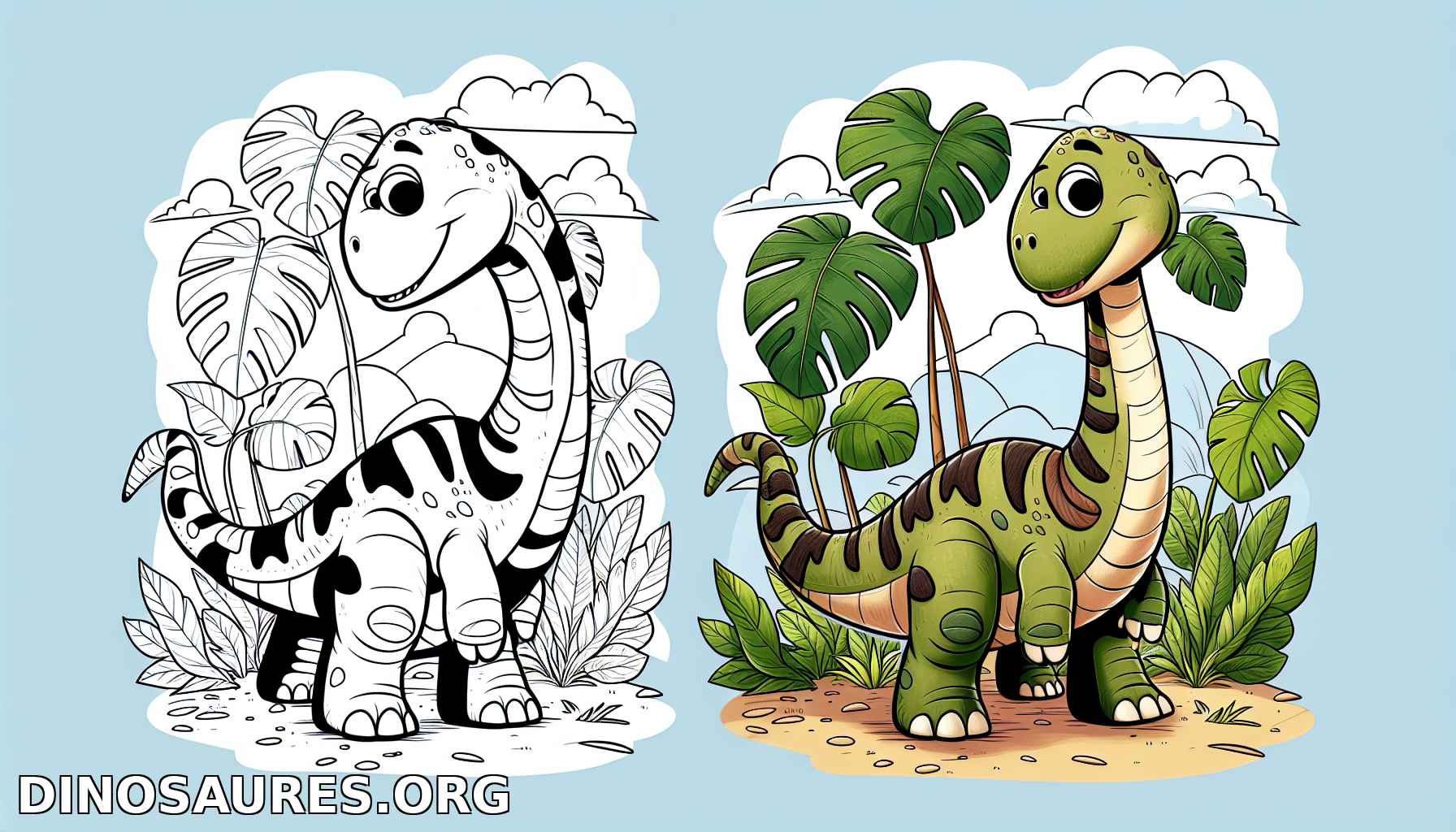 Coloriage de dinosaure