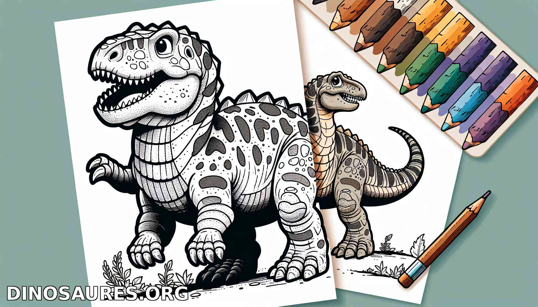 Coloriage de dinosaure