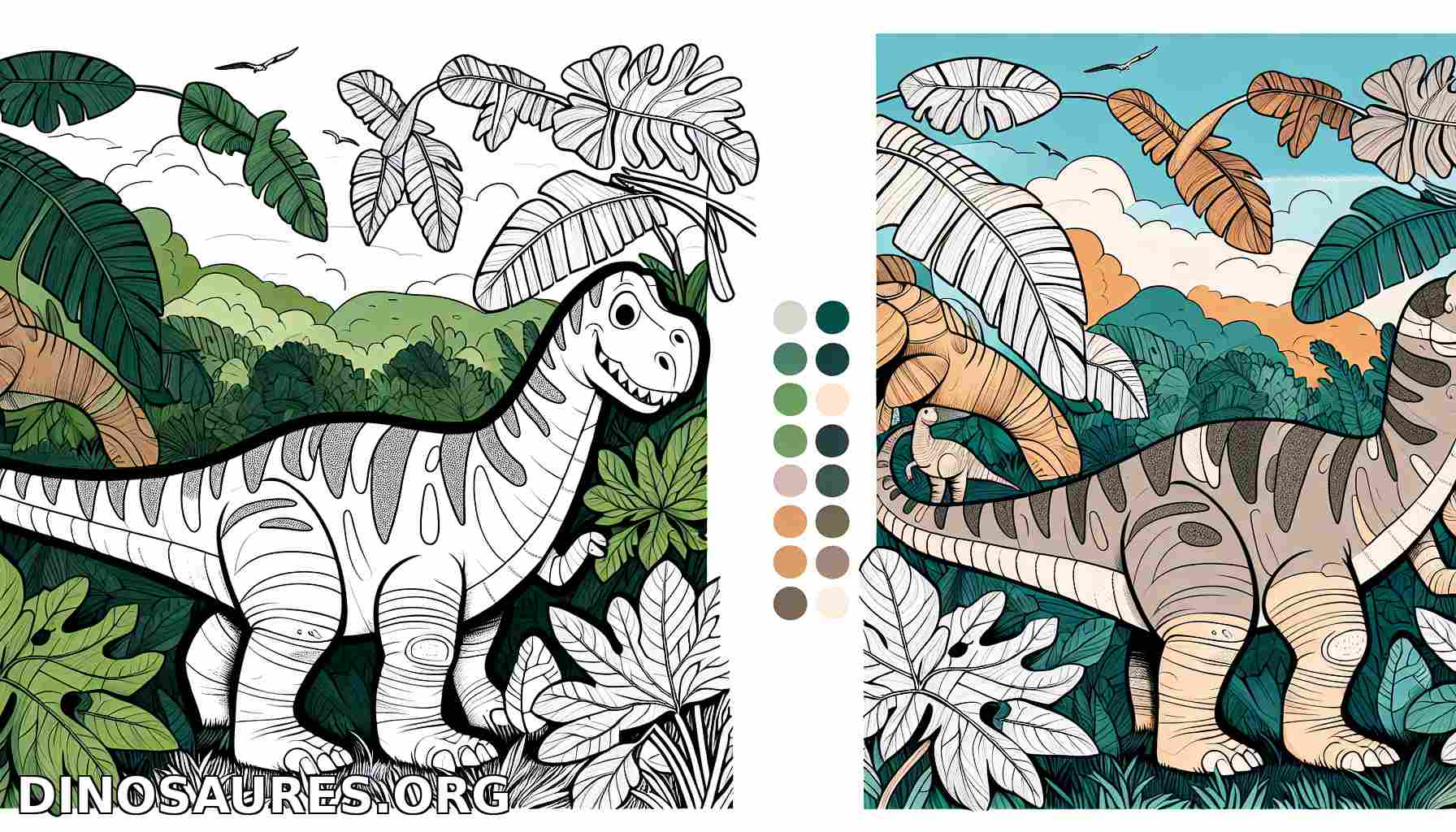 Coloriage de dinosaure