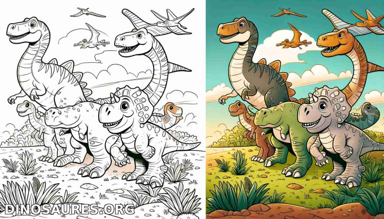 Coloriage de dinosaures