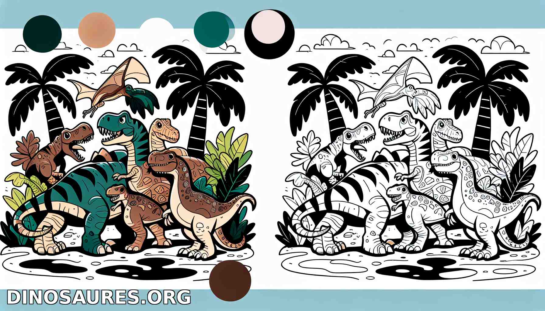 Coloriage de dinosaures