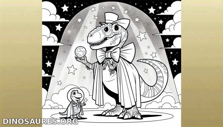 Coloriage de dinosaure élégant
