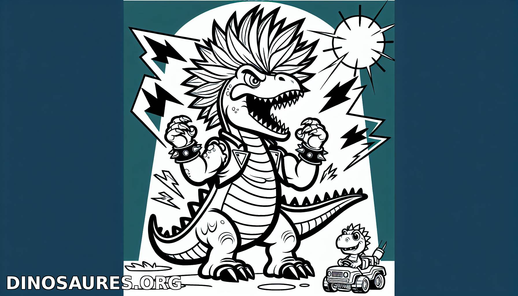Coloriage de dinosaure puissant