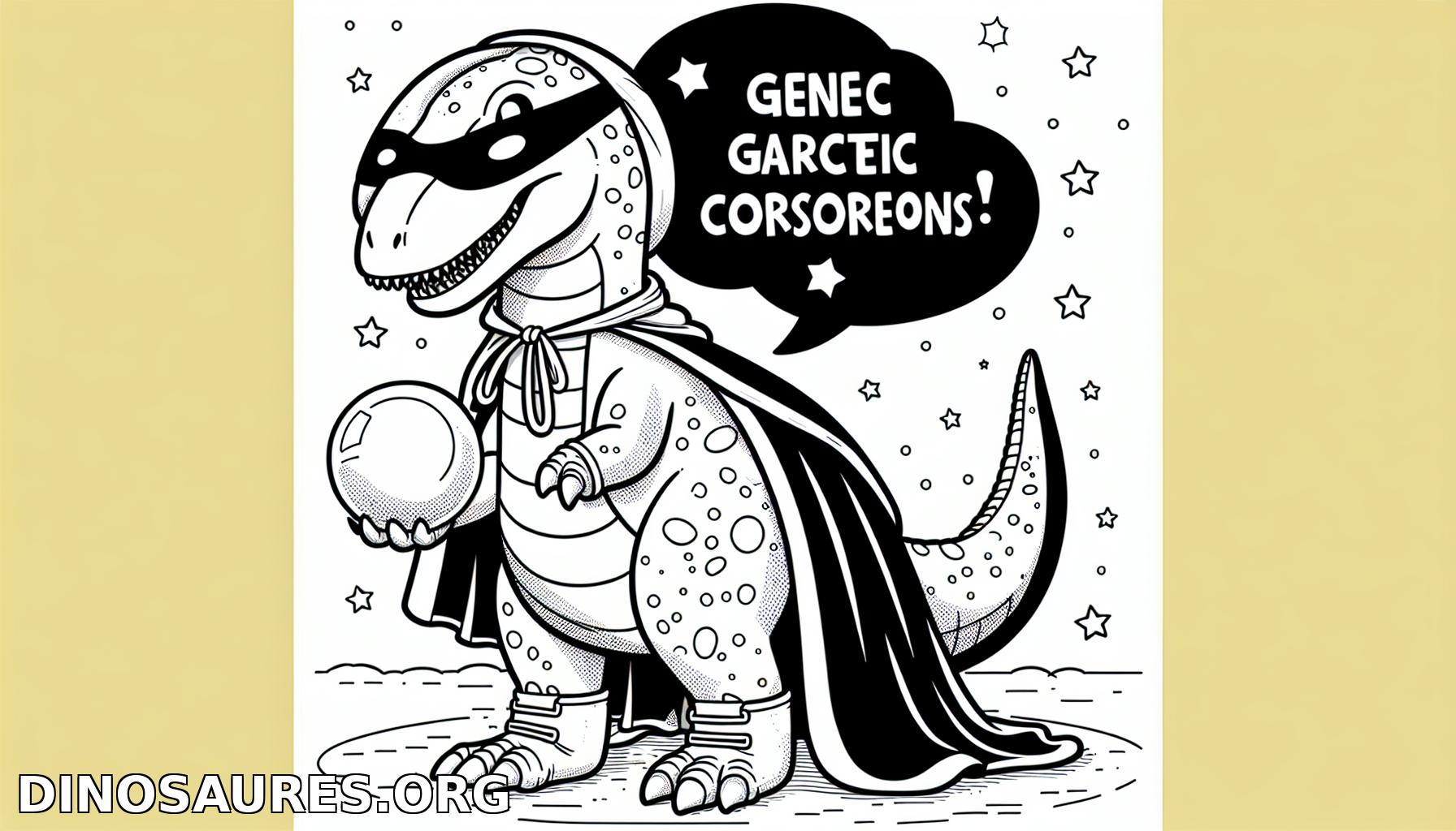 Coloriage de dinosaure super-héros