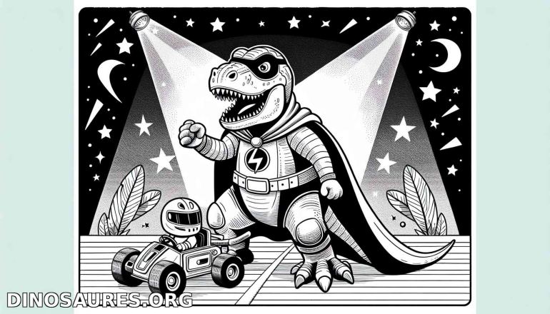 Dessin de dinosaure super-héros