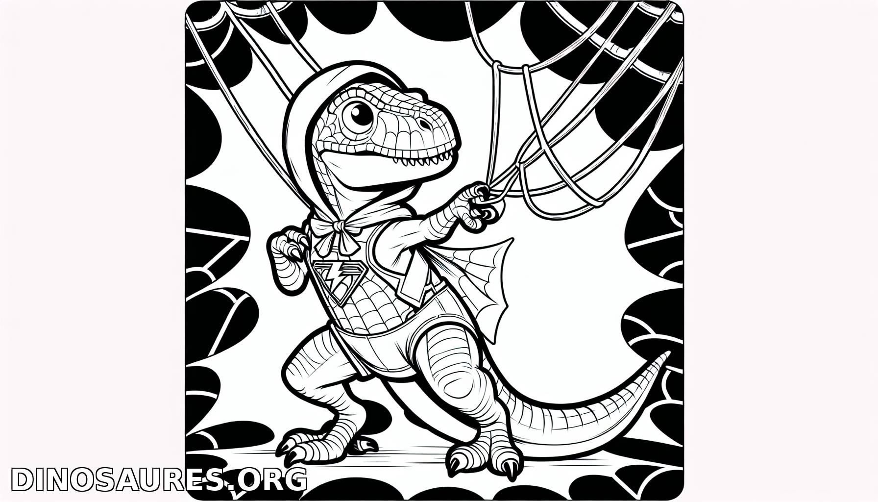 Coloriage de dinosaure super-héros