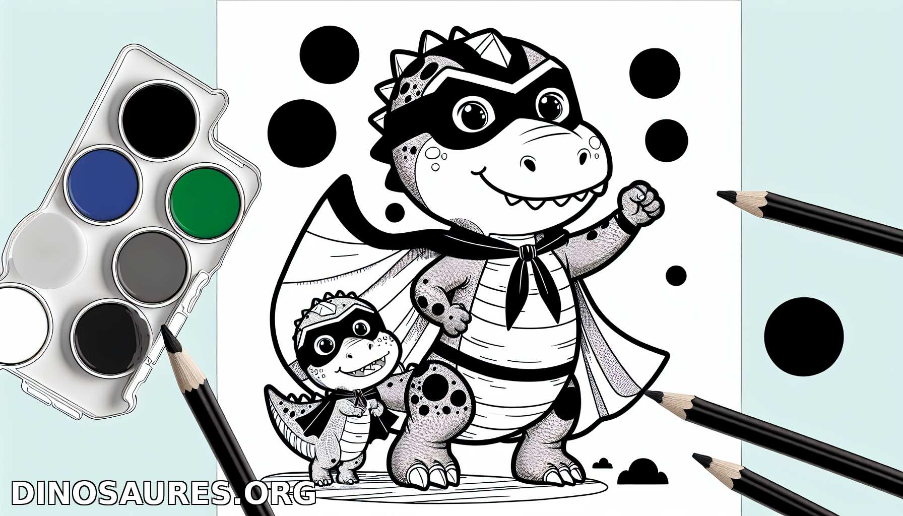 Coloriage de dinosaure super-héros