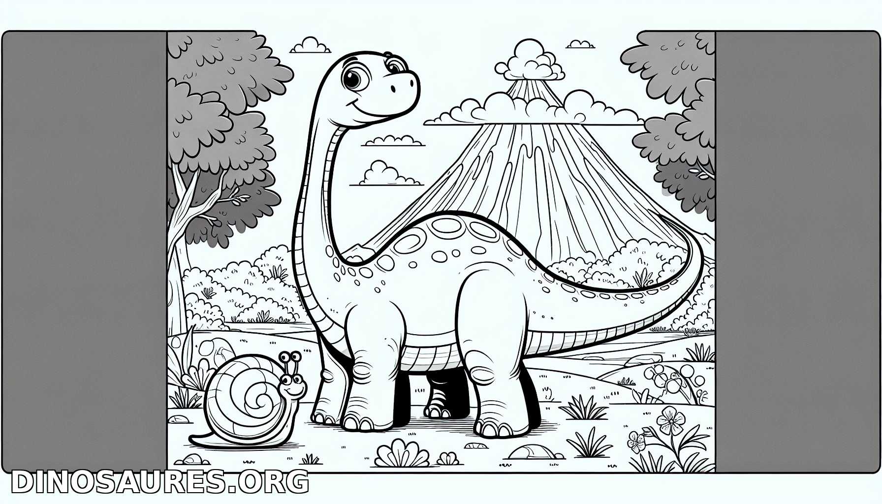 Coloriage de dinosaure amusant