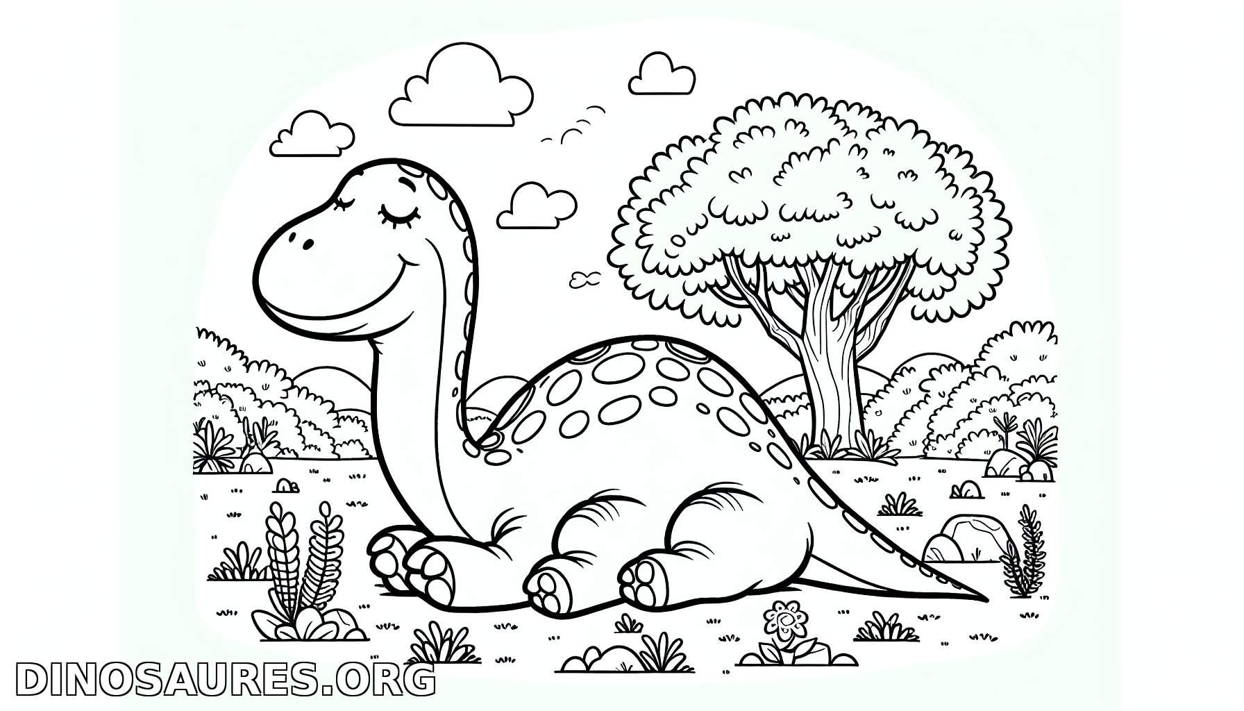 Coloriage Diplodocus