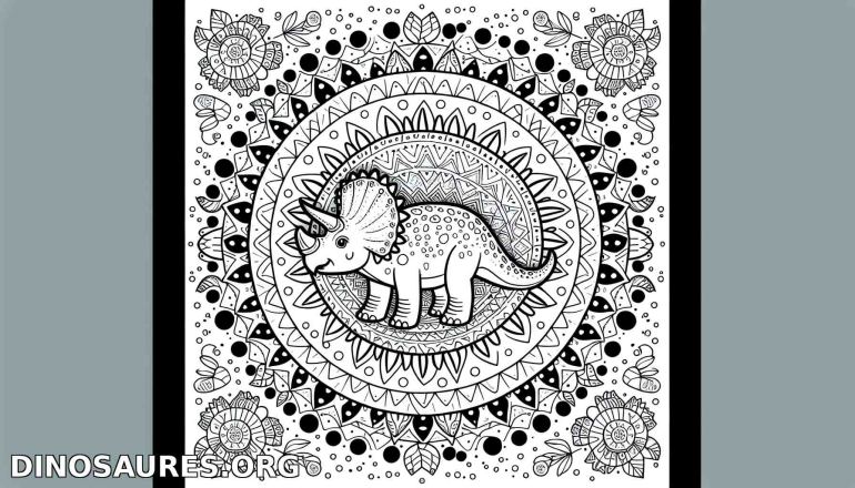 Coloriage de Tricératops