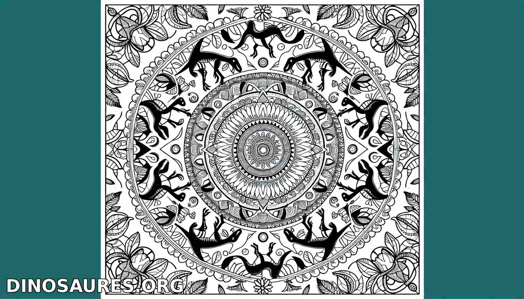 Coloriage Mandala Dinosaure