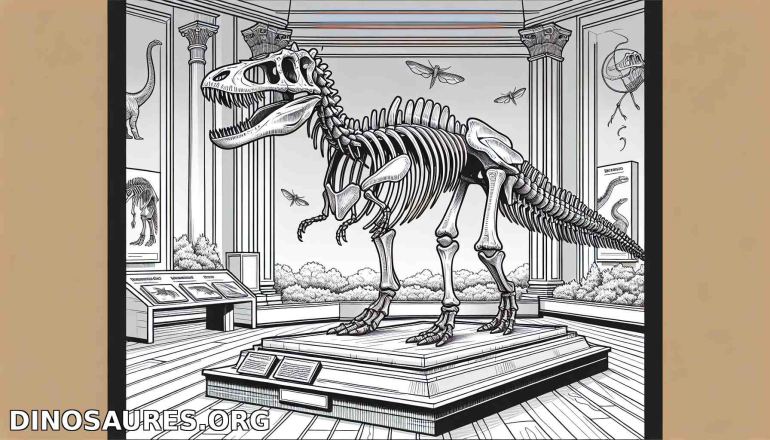 Colonie de dinosaure dans un musée