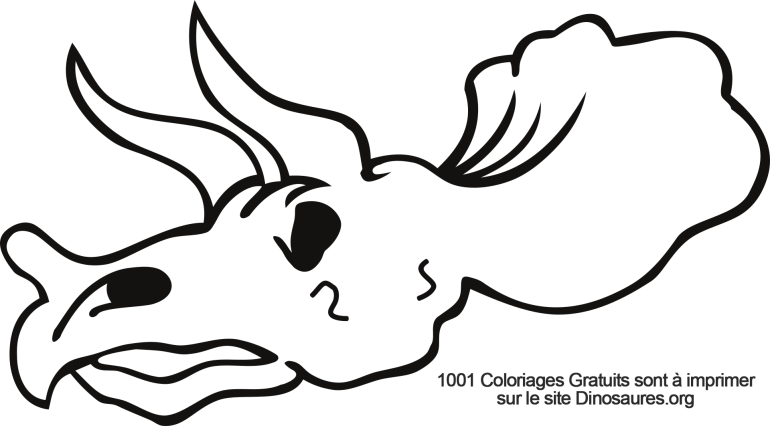 Dessin de dinosaure simple à colorier pour enfants