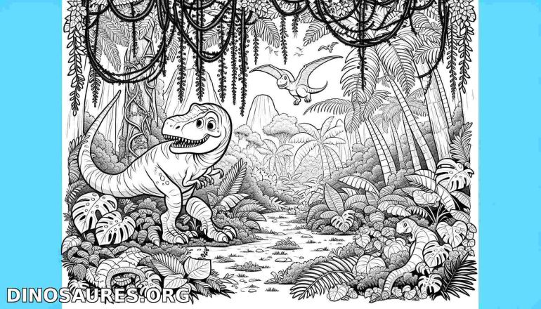 Coloriage de dinosaure