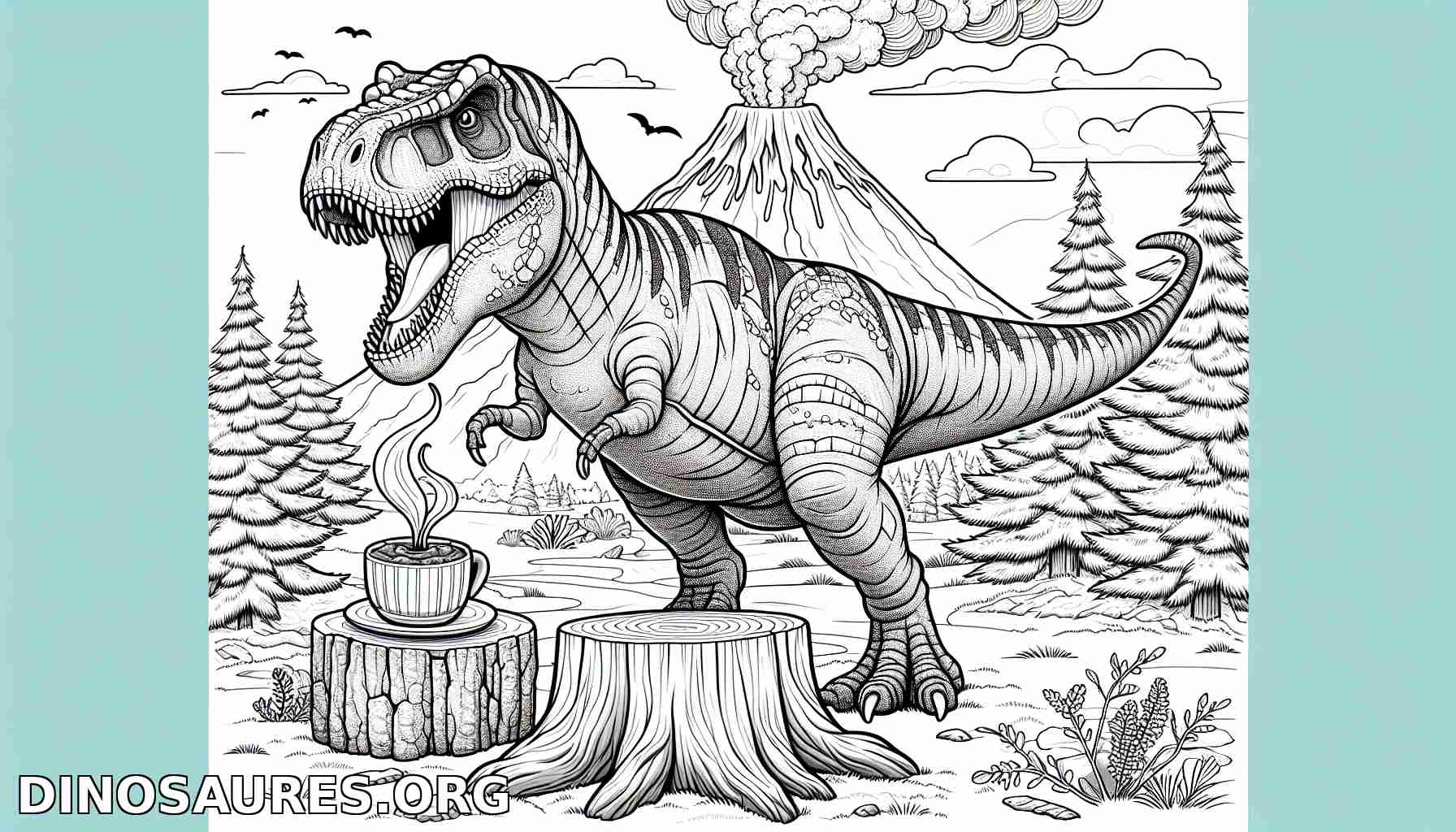 Coloriage de dinosaure amusant