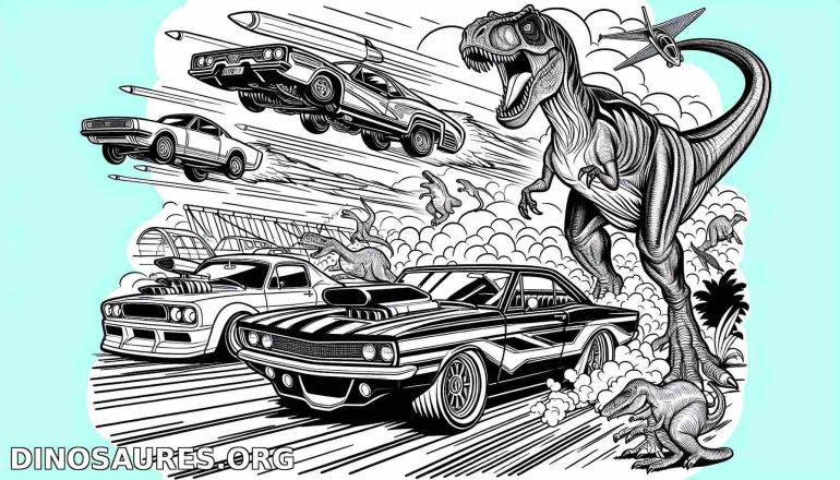Colorez des dinosaures et des voitures de course !