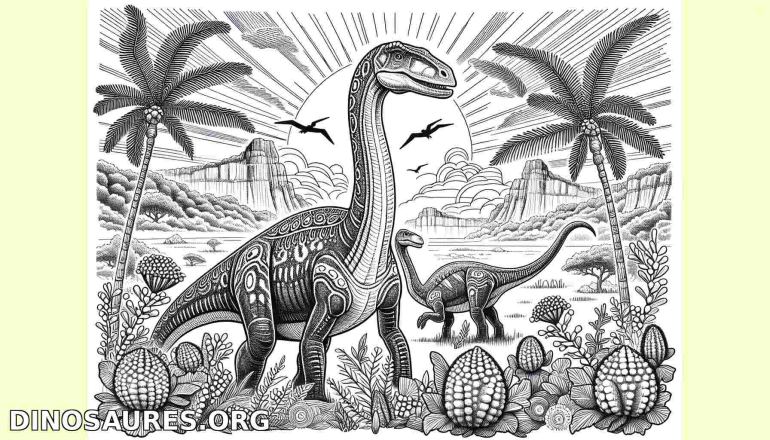 Coloriage de dinosaure